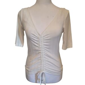 Willow & Root Cinche Top White Sz XS